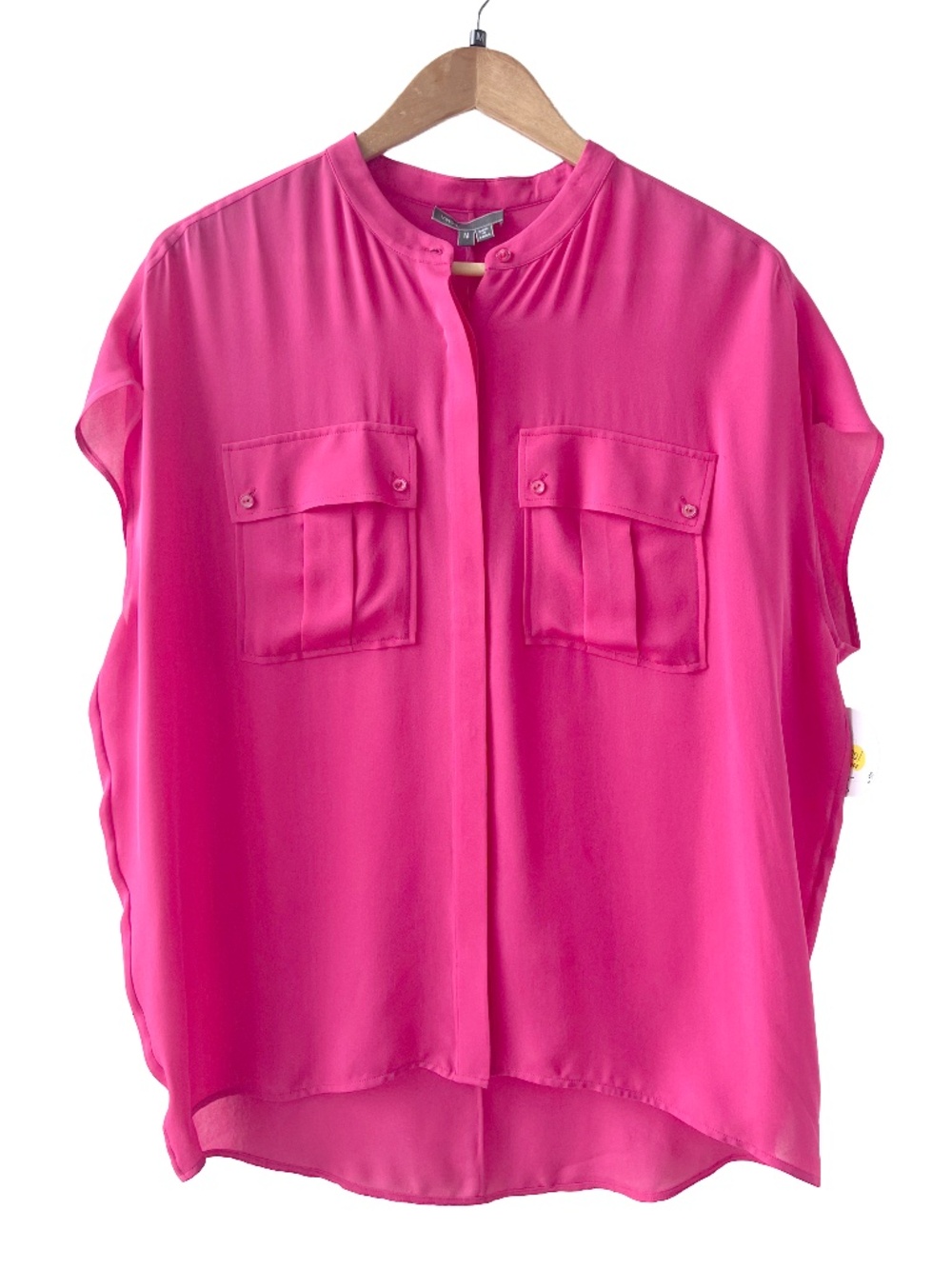 Vince Magenta Silk Sleeveless Blouse | Size M « NWT
